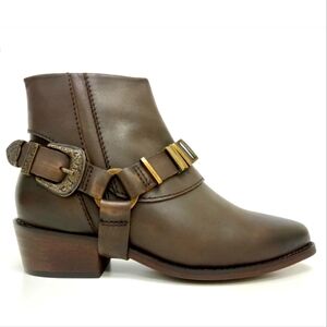 OOBASH Norah Brown Western Bootie